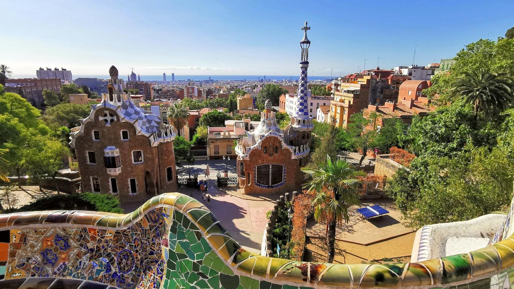 Vista de una de las entradas del Parque Güell