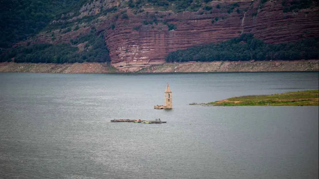 El pantano de Sau, a 22 de junio de 2024, en Vilanova de Sau