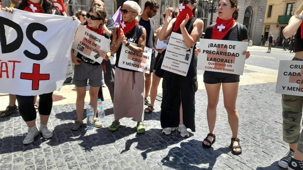 Manifestación de la Cruz Roja en Barcelona