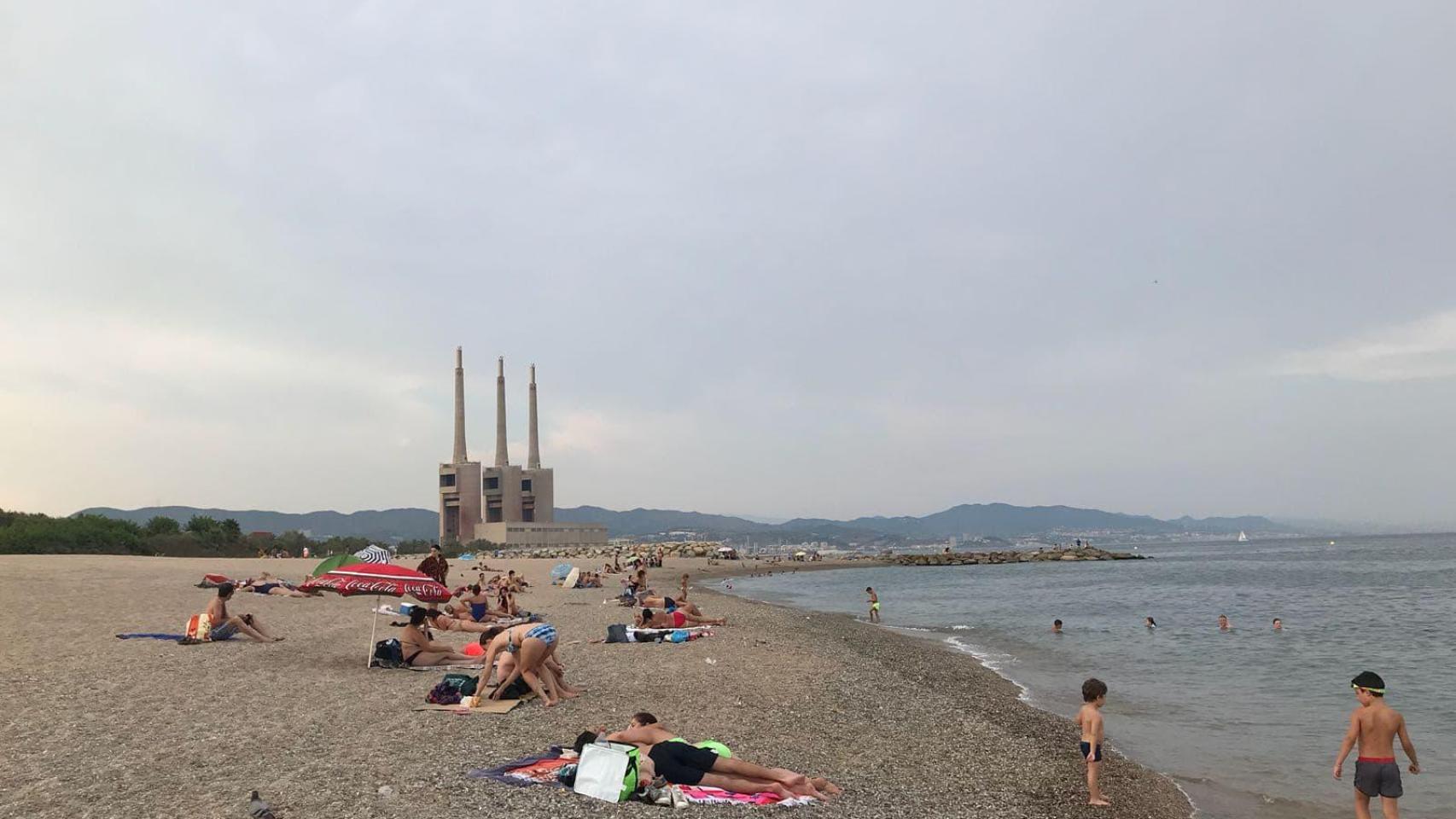 La playa del Fòrum de Sant Adrià