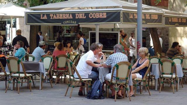 Terraza de un restaurante en Barcelona