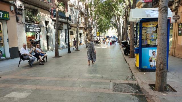 Tramo de la calle de Rogent con las obras todavía por empezar