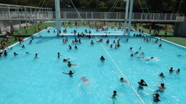 La piscina de Can Zam, en Santa Coloma