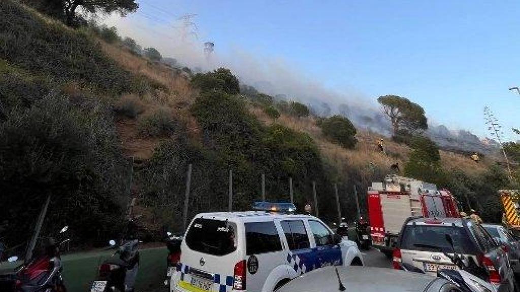 Incendio forestal en Santa Coloma