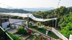 Terraza del restaurante El Mirador de Can Cases