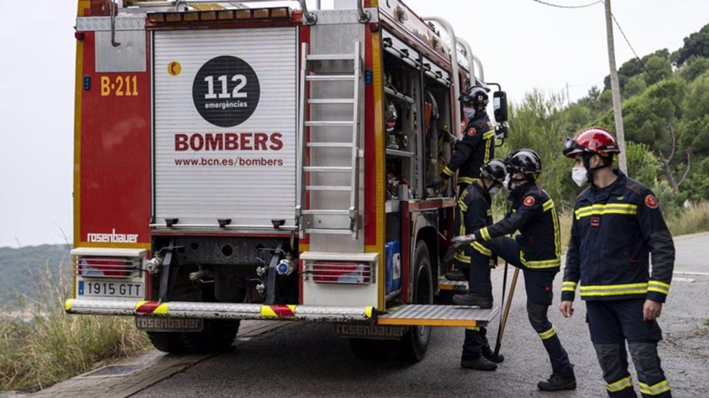 Una dotación de Bombers de Barcelona