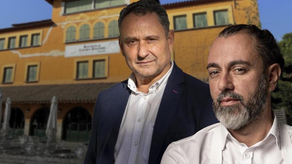 Rafa Zafra y Enrique Tomás en el histórico hotel restaurante del Tibidabo