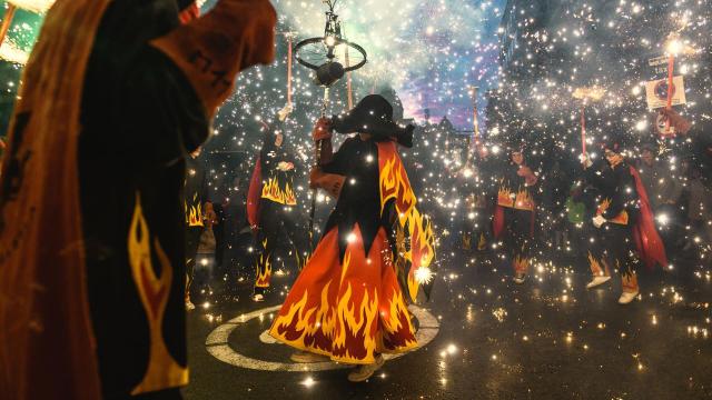 Imagen de archivo de un ‘correfoc’ en las Fiestas de Gràcia