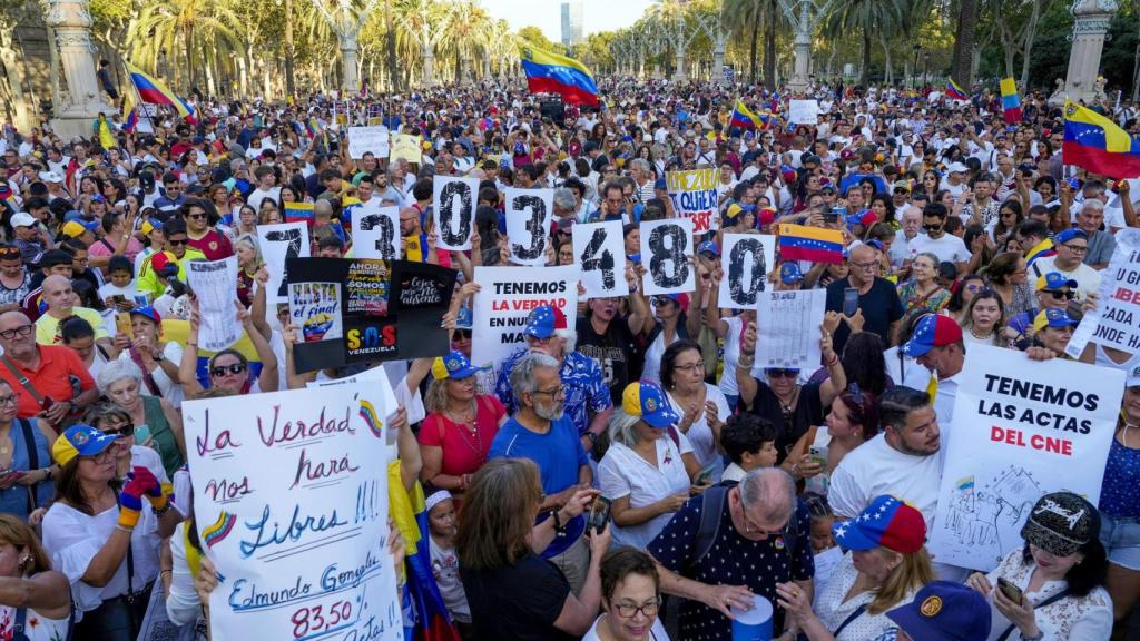 Manifestantes en Barcelona