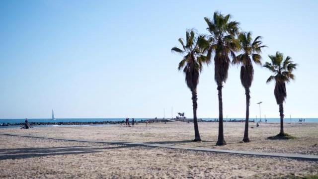 La playa de Ribes Roges de Vilanova i la Geltrú