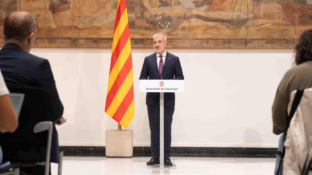 Jaume Collboni en el Palau de la Generalitat este miércoles