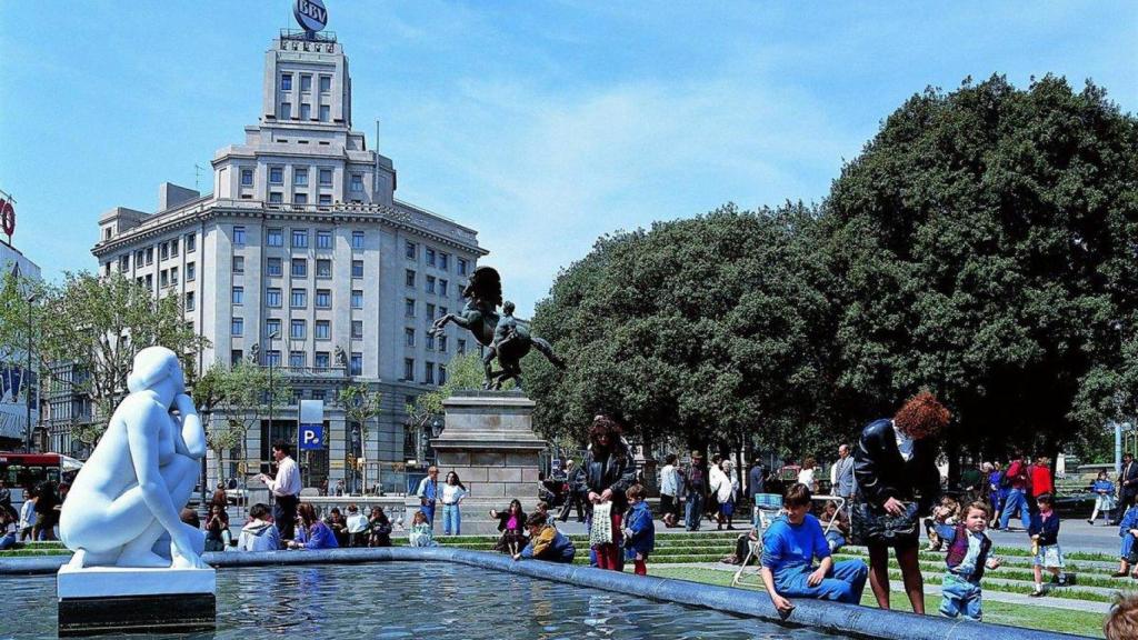 Imagen de archivo de plaza Catalunya