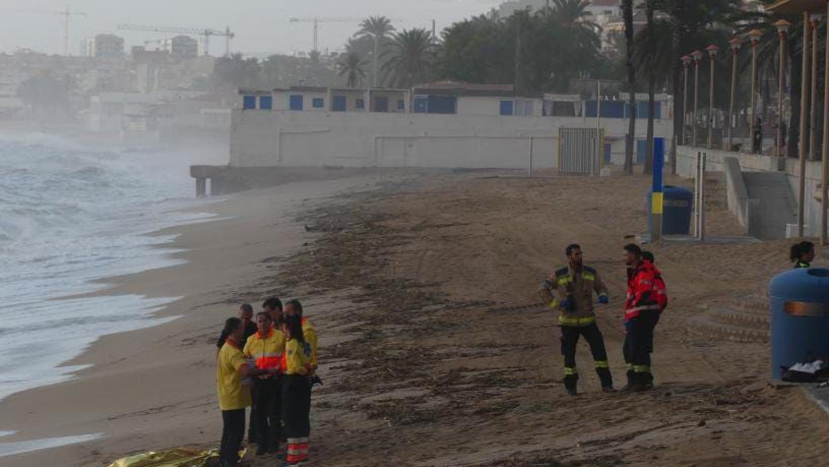 Un muerto en la playa de Badalona