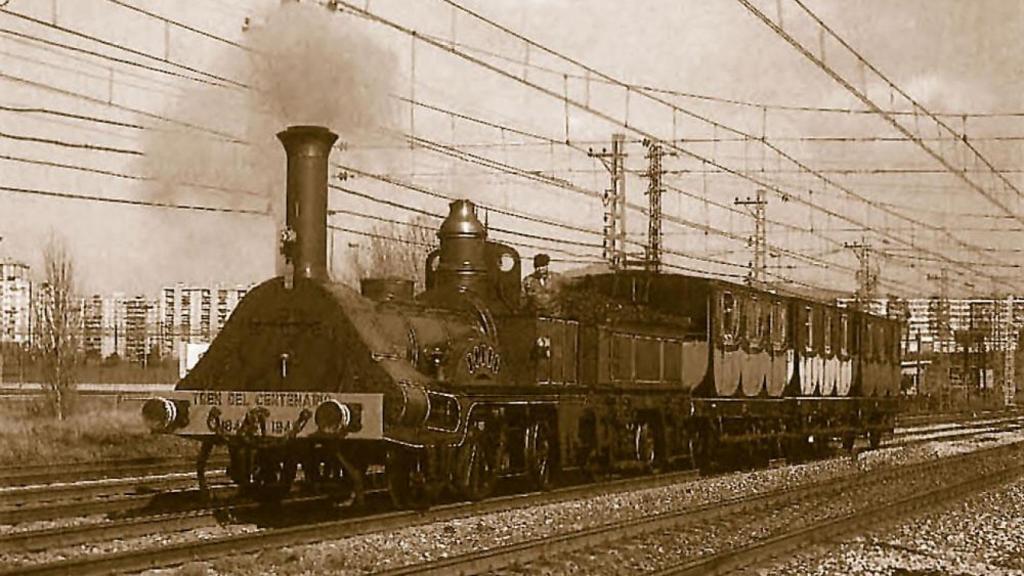 Imagen de archivo del primer tren peninsular de España