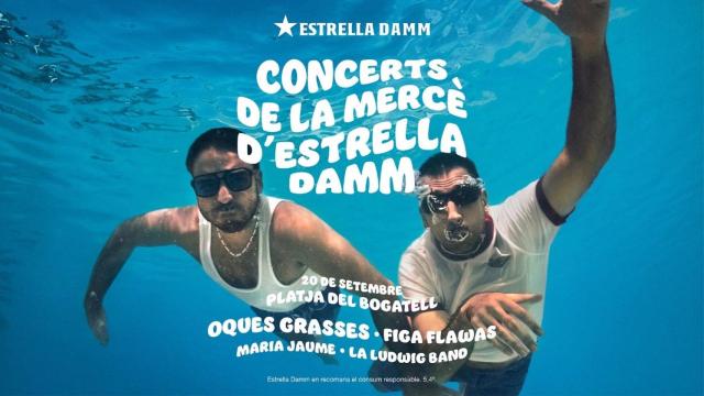 Cartel de los conciertos de Estrella Damm por la Mercè -