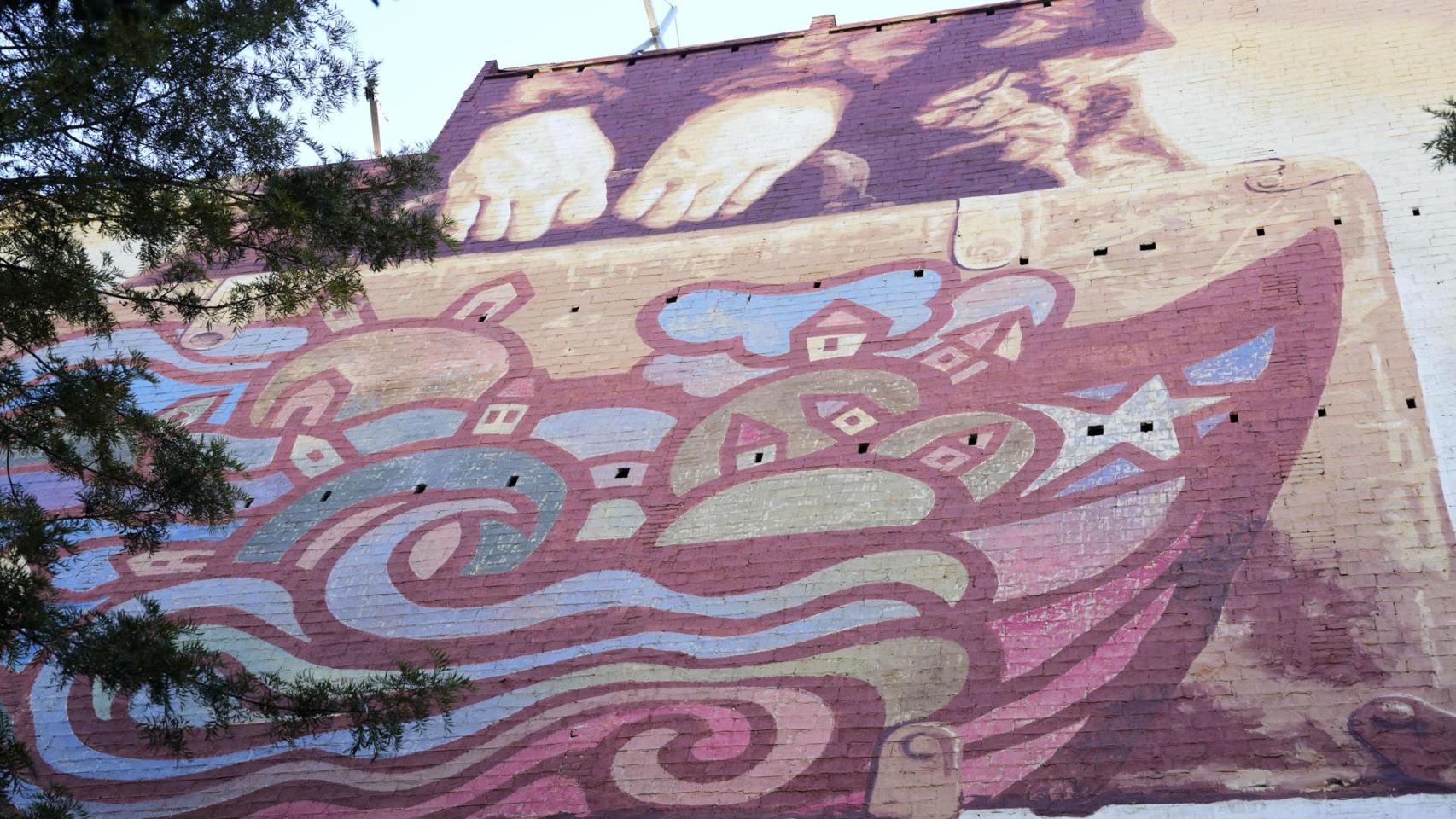 Mural en honor a Pablo Neruda en Barcelona