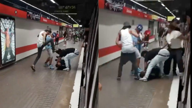 Paliza a un hombre en el metro de Barcelona