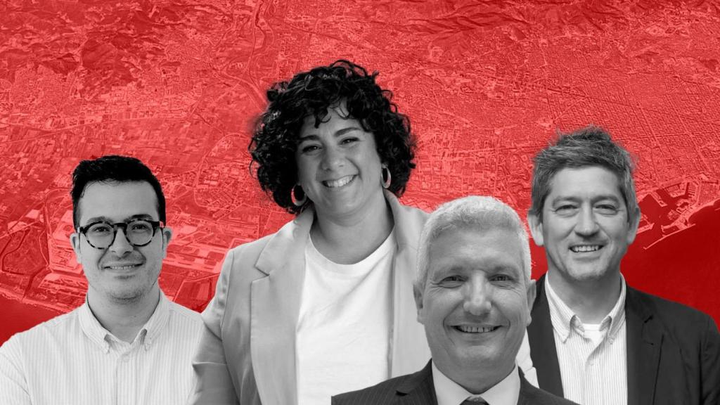 De izquierda a derecha, Juan Jurado (alcalde de Esparreguera), Mireia González (Santa Coloma), Eduard Sanz (futuro alcalde de Esplugues) y David Quirós (L’Hospitalet)