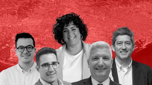 De (i) a (d), Juan Jurado (Esparreguera), Josep Martínez (Badia del Vallès), Mireia González (Santa Coloma), Eduard Sanz (Esplugues) y David Quirós (L’Hospitalet)