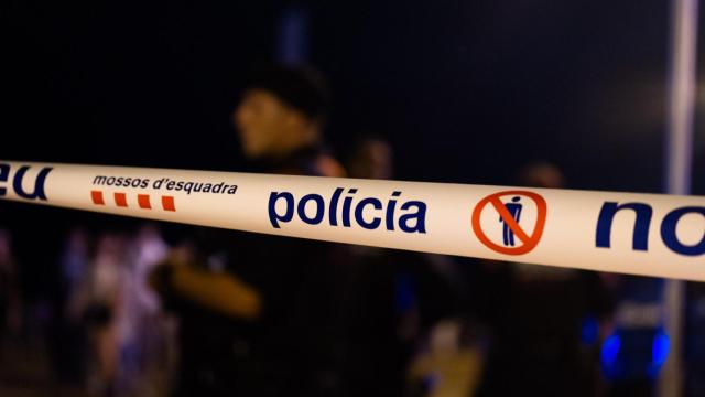 Zona acordonada por los Mossos d’Esquadra