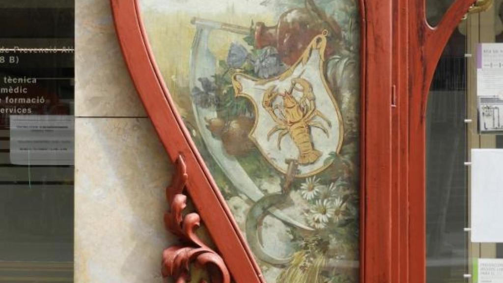 Detalle de la 'panadería modernista' en la calle Girona