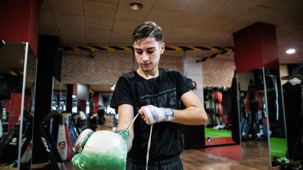 Un boxeador del Club de Boxa Sant Adrià