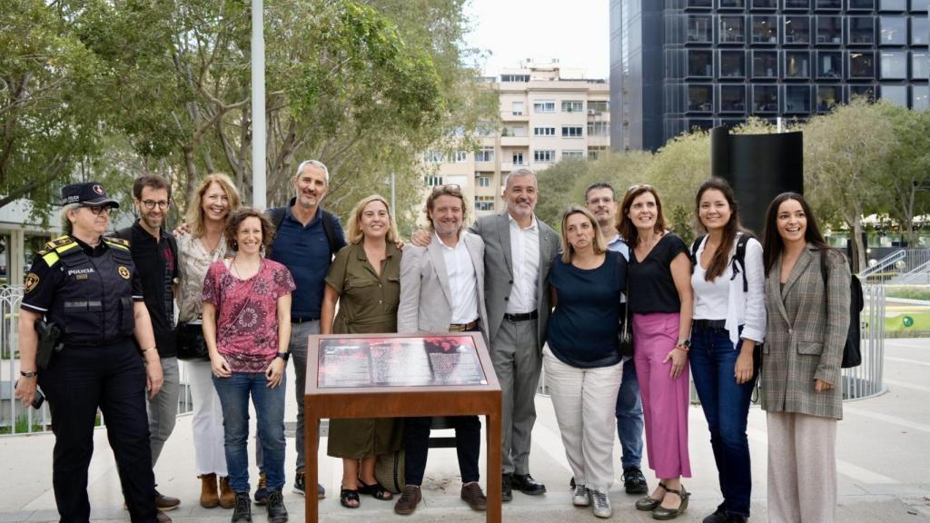 Jaume Collboni, en la inauguración de los nuevos jardines