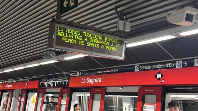 Imagen de archivo de una pantalla antigua del Metro