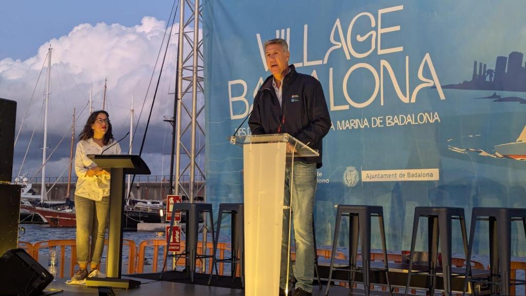 El alcalde de Badalona, Xavier García Albiol, durante la presentación de la competición