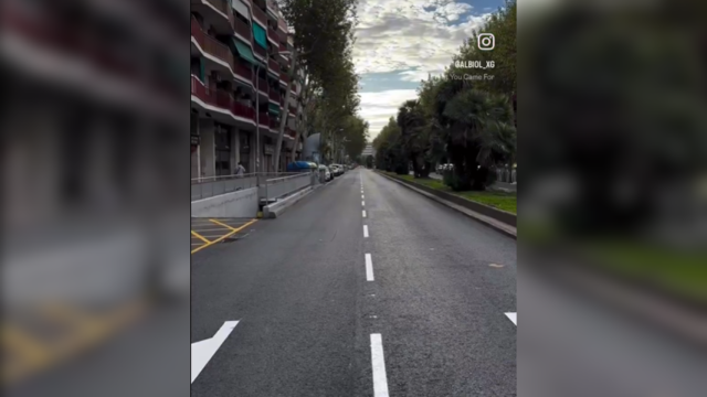 La avenida Joan XXIII de Badalona, reasfaltada