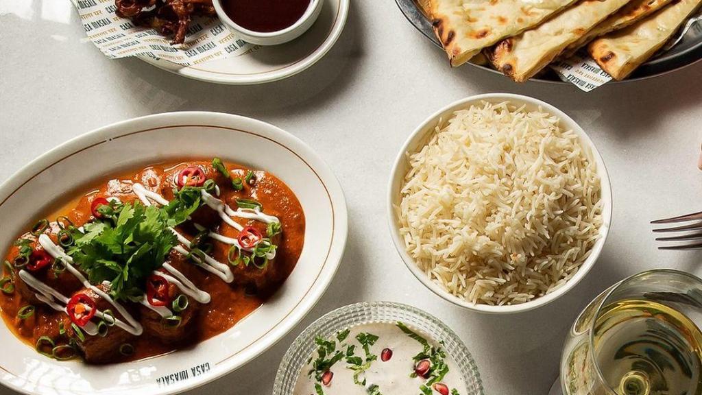 Platos del menú degustación de Casa Masala en Barcelona