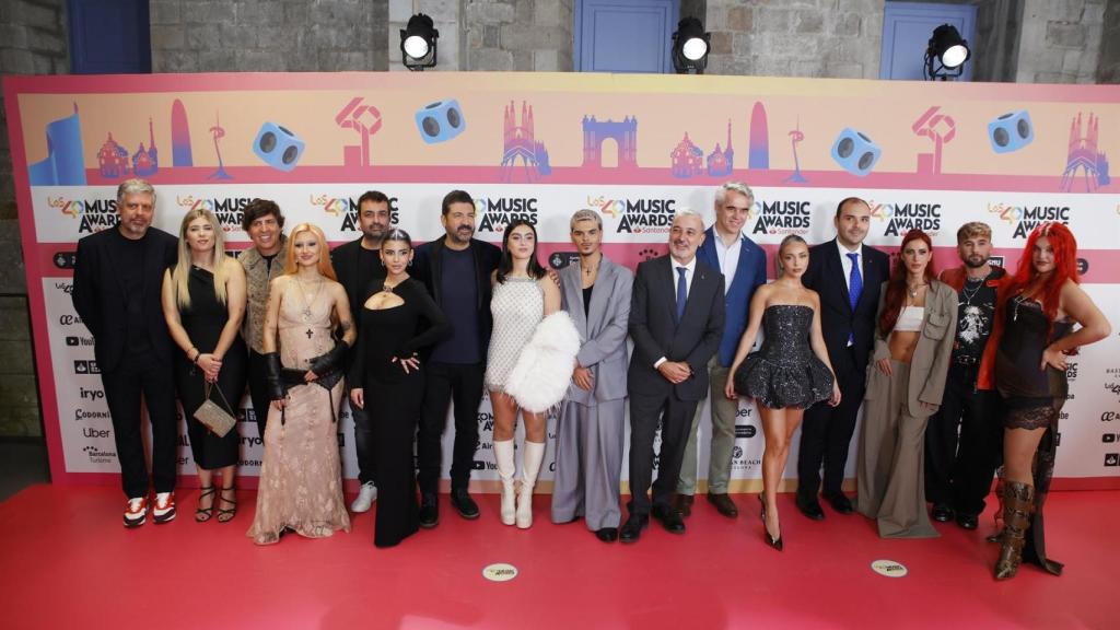 Algunos de los asistentes a la cena de nominados de Los 40 Music Awards 2024 en Barcelona