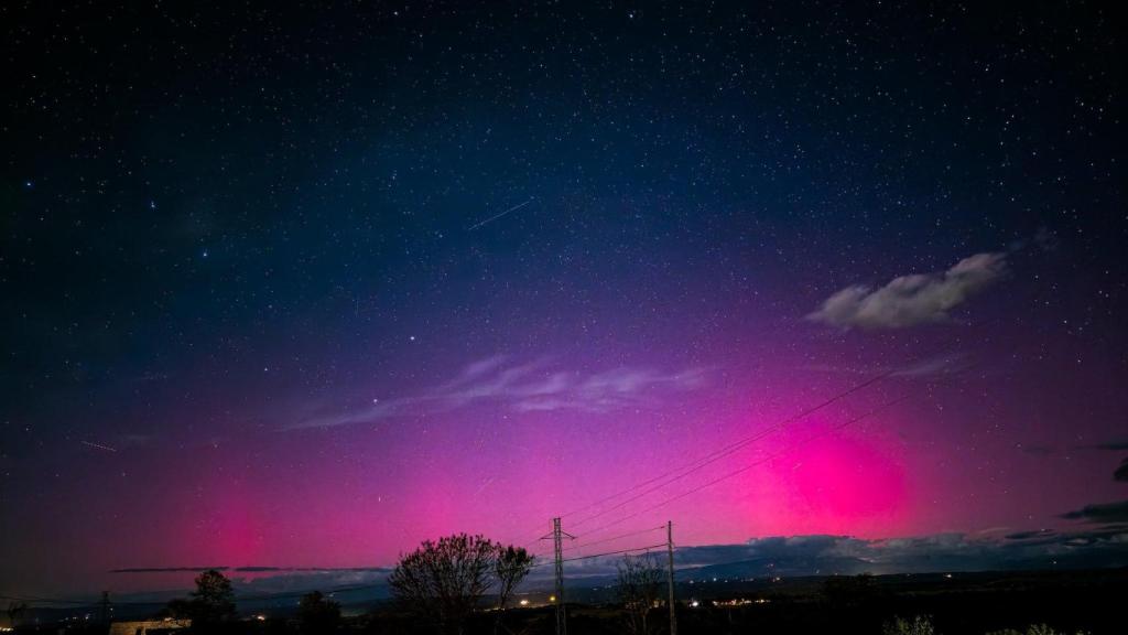 Así se han visto las auroras boreales desde Pujalt