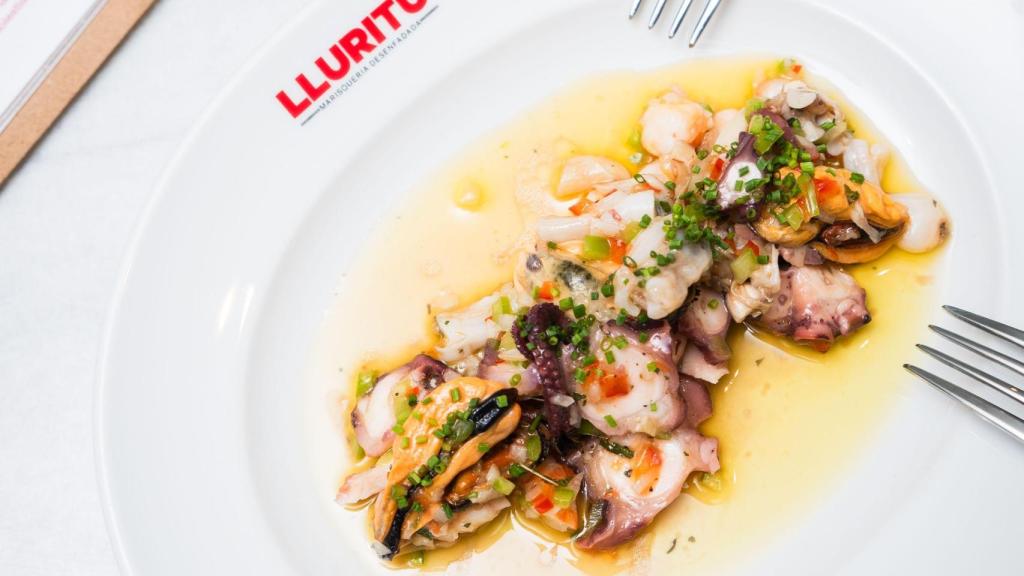 Un plato de pulpo de Lluritu