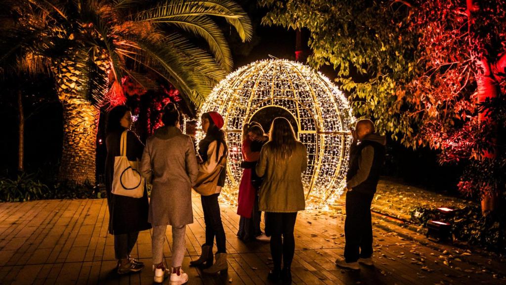 Visitantes del recinto de Sant Pau durante la Navidad en Barcelona