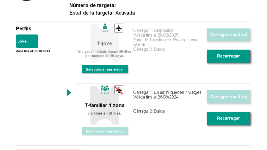 Así se verá la nueva interfaz de la T-Mobilitat en una máquina de venta de TMB