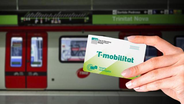 Fotomontaje del metro de Barcelona con la T-Mobilitat