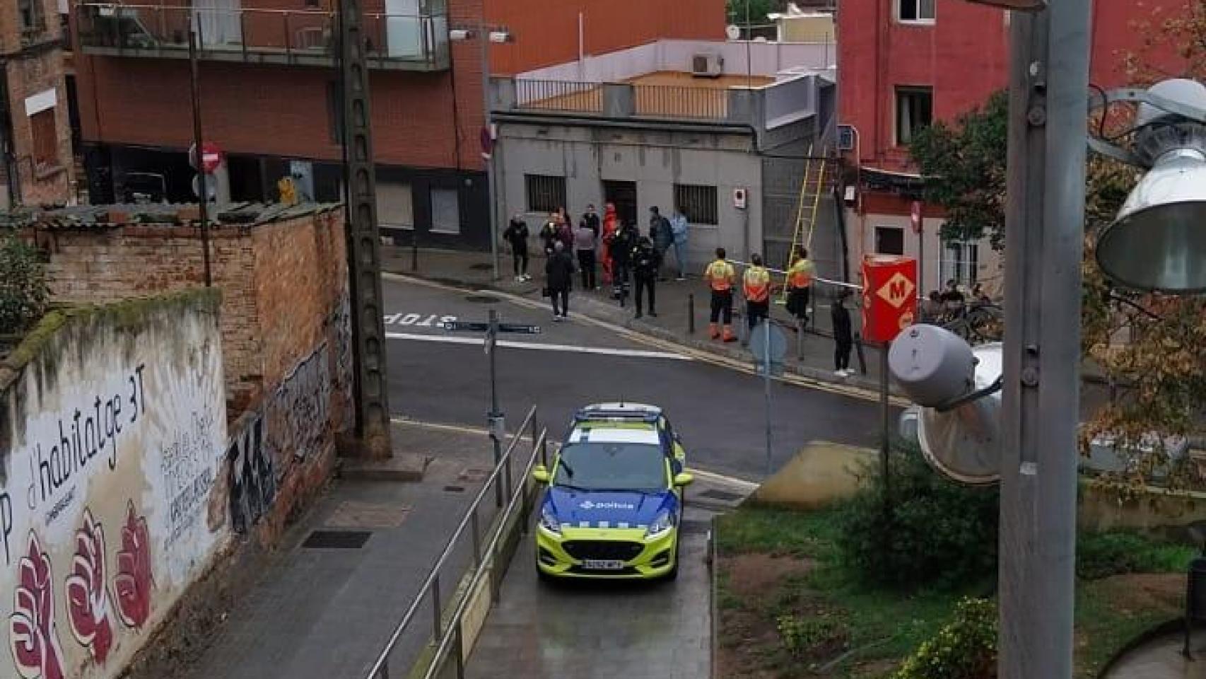 El lugar donde se ha producido el accidente, en Barcelona