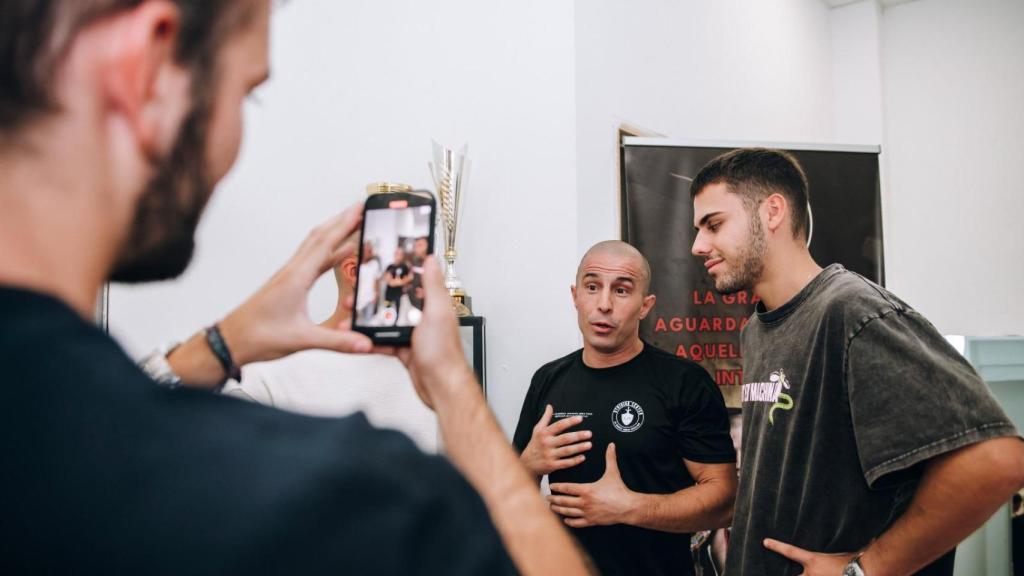 Vicente García en la inauguración de su nuevo gimnasio en Gràcia