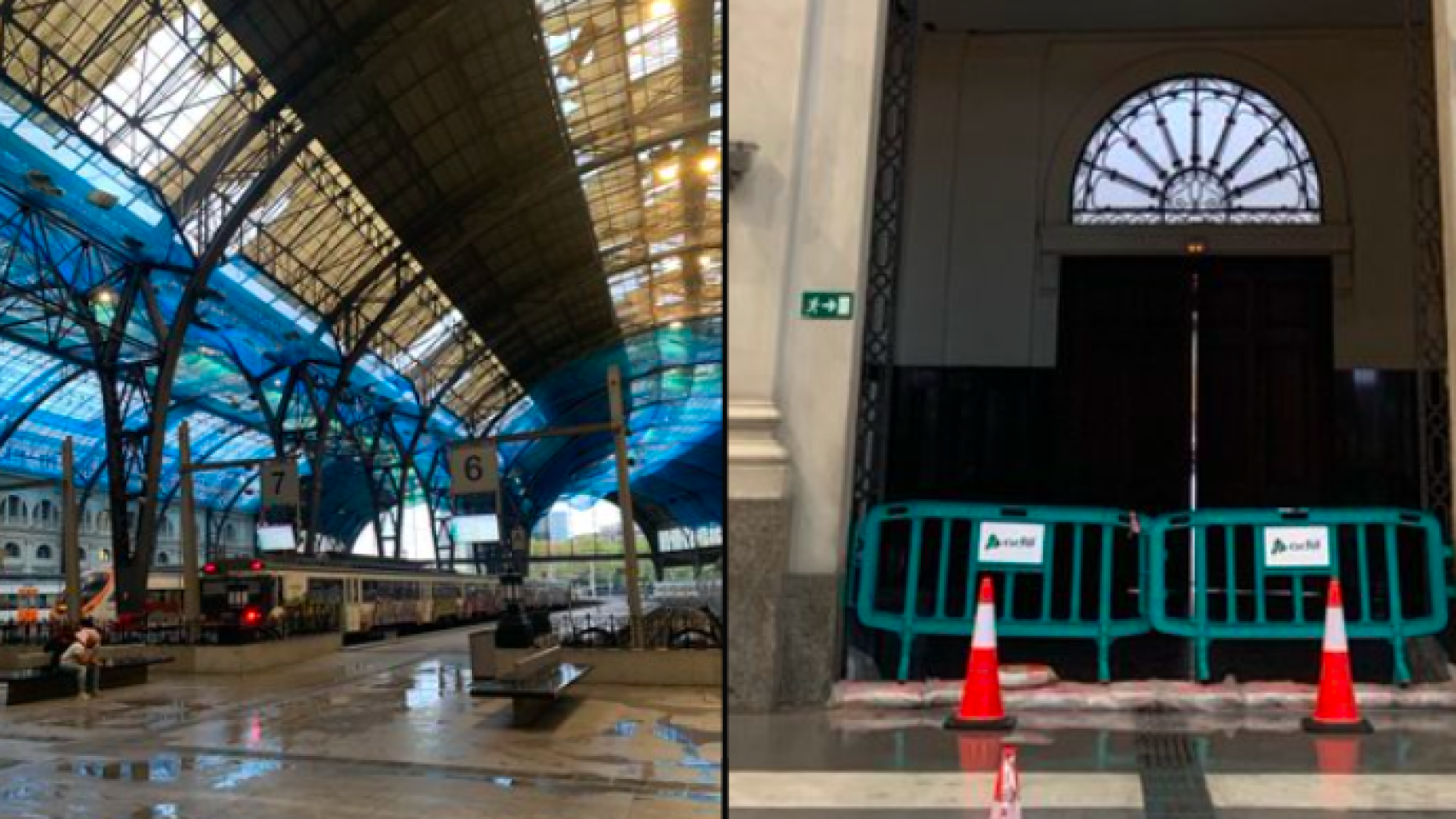 Inundaciones en la estación de França de Barcelona