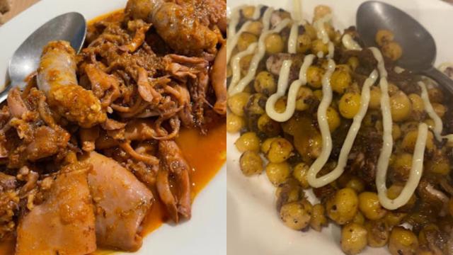 Platos de cocina tradicional catalana en el Santa Magdalena