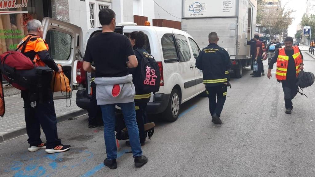 Equipo de voluntarios de Protección Civil de Badalona