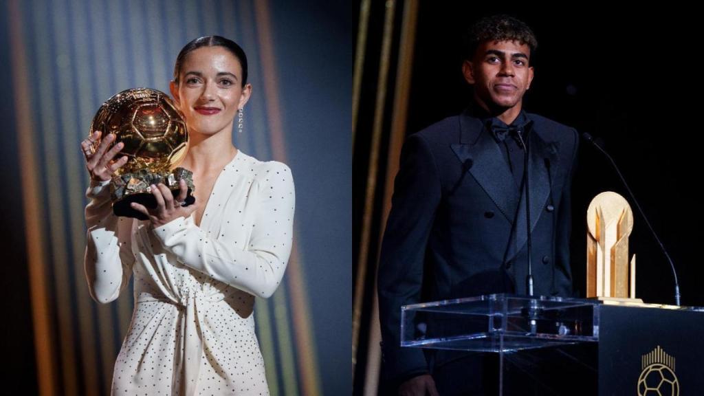 Aitana Bonmatí y Lamine Yamal ofrecen sus premios antes del homenaje a las víctimas de la DANA