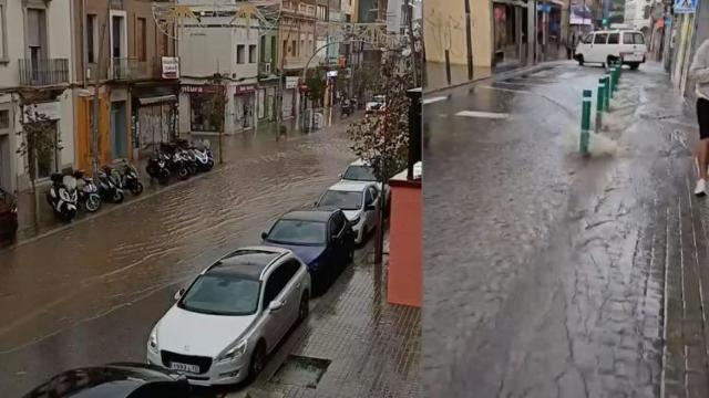 VÍDEOS: La DANA inunda las calles de Badalona