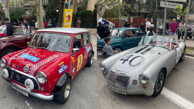 Coches clásicos en el encuentro