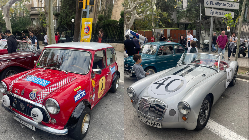 Coches clásicos en el encuentro