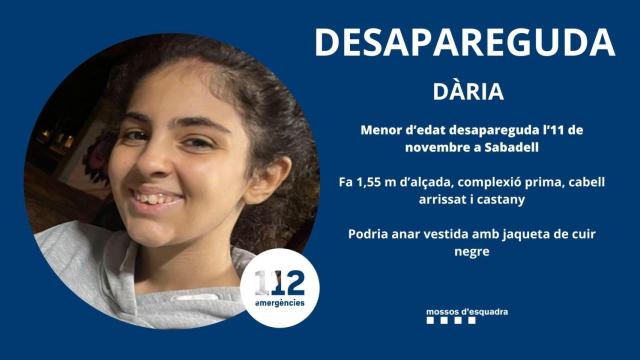 Aviso de la desaparición de Dària