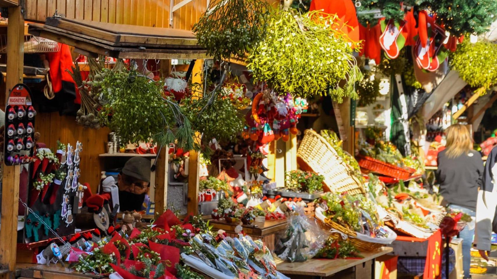 Paradas de una Feria de Navidad en Barcelona