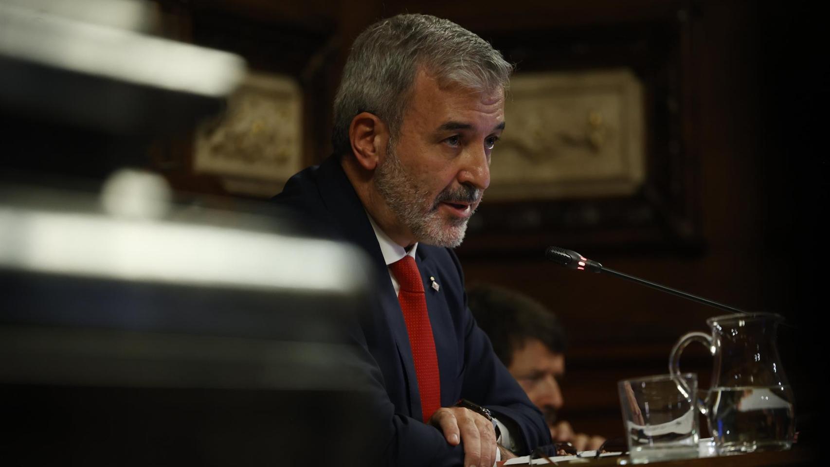 El alcalde de Barcelona, Jaume Collboni, durante una sesión del Ayuntamiento