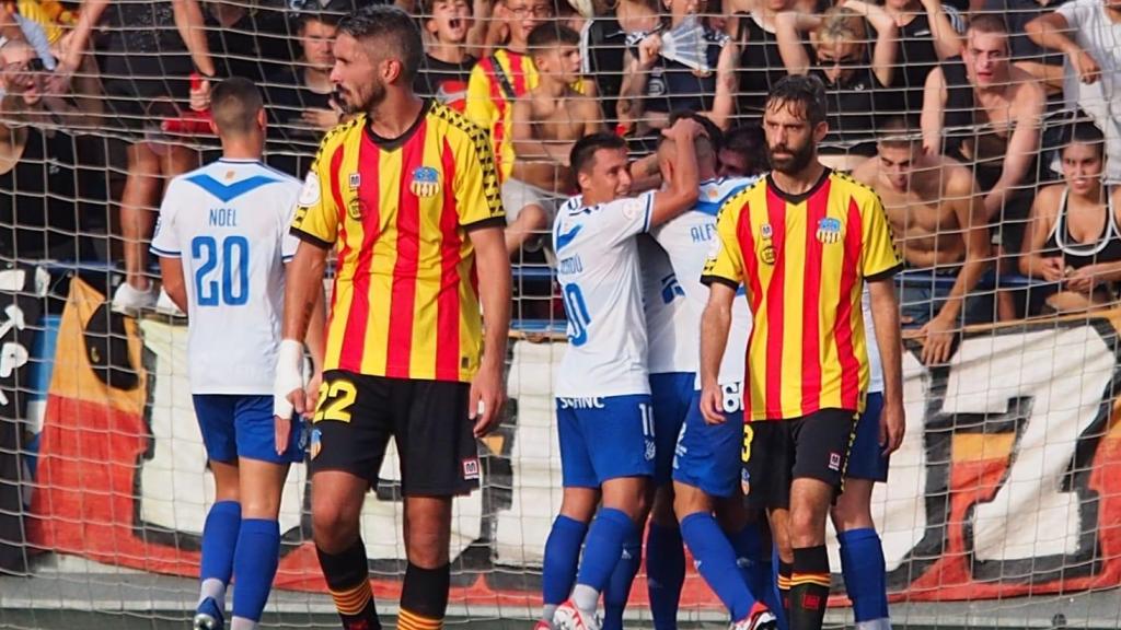 CE Europa y UE Sant Andreu en un derbi en una imagen de archivo